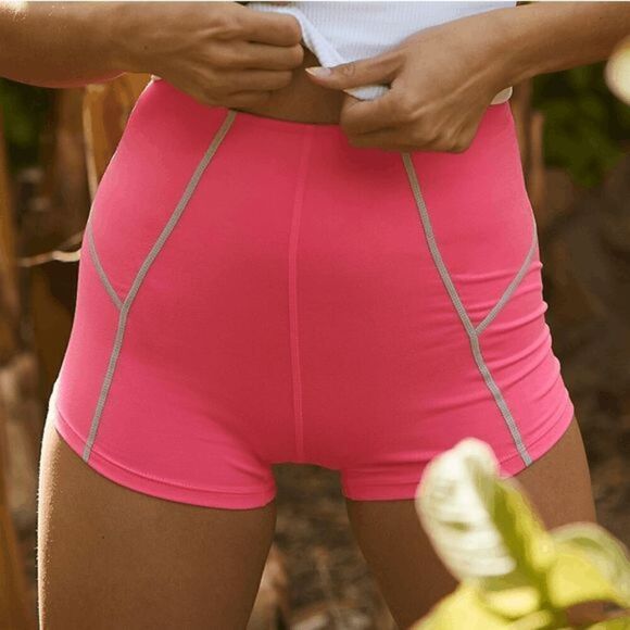 Free People Movement You're a Peach Athletic Shorts Hot Pink Flawed Large - Picture 9 of 12